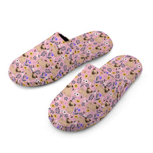 Load image into Gallery viewer, Flower Garden Pug Women's Cotton Mop Slippers-17