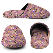 Load image into Gallery viewer, Flower Garden Pug Women's Cotton Mop Slippers-21