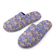 Load image into Gallery viewer, Flower Garden Pug Women's Cotton Mop Slippers-29