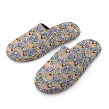 Load image into Gallery viewer, Flower Garden Pug Women's Cotton Mop Slippers-37