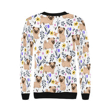 Load image into Gallery viewer, Flower Garden Pugs Women&#39;s Sweatshirt-Apparel-Apparel, Pug, Sweatshirt-7