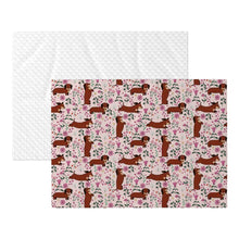 Load image into Gallery viewer, Flower Garden Red Dachshund Blanket for Dog-Pet Furniture-11