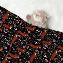 Load image into Gallery viewer, Flower Garden Red Dachshund Blanket for Dog-Pet Furniture-20