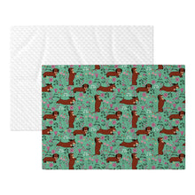 Load image into Gallery viewer, Flower Garden Red Dachshund Blanket for Dog-Pet Furniture-7