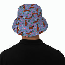 Load image into Gallery viewer, Flower Garden Red Dachshund Bucket Hat-Hats &amp; Caps-Accessories,Dachshund,Dog Dad Gifts,Dog Mom Gifts,Hats-13