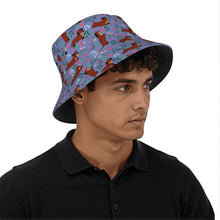 Load image into Gallery viewer, Flower Garden Red Dachshund Bucket Hat-Hats &amp; Caps-Accessories,Dachshund,Dog Dad Gifts,Dog Mom Gifts,Hats-14