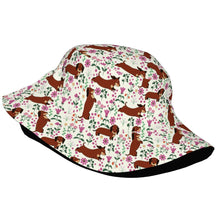 Load image into Gallery viewer, Flower Garden Red Dachshund Bucket Hat-Hats &amp; Caps-Accessories,Dachshund,Dog Dad Gifts,Dog Mom Gifts,Hats-26