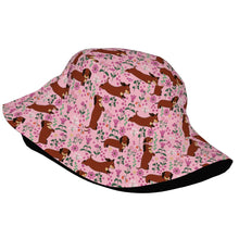Load image into Gallery viewer, Flower Garden Red Dachshund Bucket Hat-Hats &amp; Caps-Accessories,Dachshund,Dog Dad Gifts,Dog Mom Gifts,Hats-2