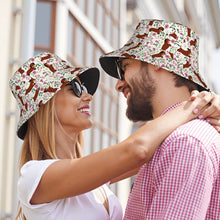 Load image into Gallery viewer, Flower Garden Red Dachshund Bucket Hat-Hats &amp; Caps-Accessories,Dachshund,Dog Dad Gifts,Dog Mom Gifts,Hats-32