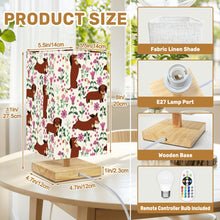 Load image into Gallery viewer, Flower Garden Red Dachshund Desktop Table Lamp-Desk Lamps-Christmas,Dachshund,Dog Dad Gifts,Dog Mom Gifts,Home Decor,Lamp-3