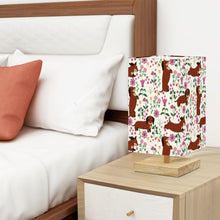 Load image into Gallery viewer, Flower Garden Red Dachshund Desktop Table Lamp-Desk Lamps-Christmas,Dachshund,Dog Dad Gifts,Dog Mom Gifts,Home Decor,Lamp-4
