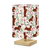 Load image into Gallery viewer, Flower Garden Red Dachshund Desktop Table Lamp-Desk Lamps-Christmas,Dachshund,Dog Dad Gifts,Dog Mom Gifts,Home Decor,Lamp-US Plug-2