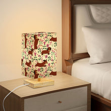 Load image into Gallery viewer, Flower Garden Red Dachshund Desktop Table Lamp-Desk Lamps-Christmas,Dachshund,Dog Dad Gifts,Dog Mom Gifts,Home Decor,Lamp-1