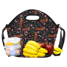 Load image into Gallery viewer, Flower Garden Red Dachshund Neoprene Lunch Bag-43