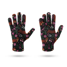 Load image into Gallery viewer, Flower Garden Red Dachshund Touch Screen Gloves-Accessories-Accessories, Dachshund, Dog Dad Gifts, Dog Mom Gifts, Gloves-13