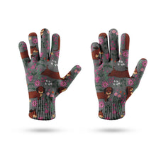 Load image into Gallery viewer, Flower Garden Red Dachshund Touch Screen Gloves-Accessories-Accessories, Dachshund, Dog Dad Gifts, Dog Mom Gifts, Gloves-12