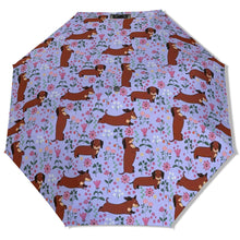 Load image into Gallery viewer, Flower Garden Red Dachshund Umbrella-Accessories-Accessories,Dog Mom Gifts,Umbrella-21