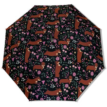 Load image into Gallery viewer, Flower Garden Red Dachshund Umbrella-Accessories-Accessories,Dog Mom Gifts,Umbrella-6