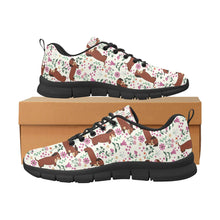 Load image into Gallery viewer, Flower Garden Red Dachshund Women&#39;s Breathable Sneakers-Footwear-Dachshund, Dog Mom Gifts, Shoes-8