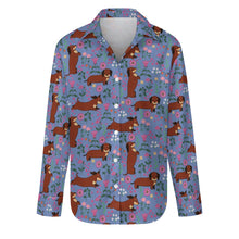 Load image into Gallery viewer, Flower Garden Red Dachshund Women&#39;s Shirt-Apparel-Apparel,Dachshund,Dog Mom Gifts,Shirt-18