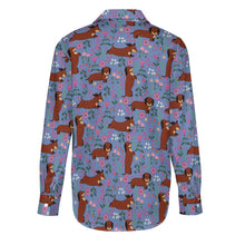 Load image into Gallery viewer, Flower Garden Red Dachshund Women&#39;s Shirt-Apparel-Apparel,Dachshund,Dog Mom Gifts,Shirt-19