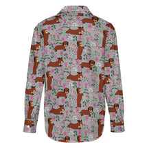 Load image into Gallery viewer, Flower Garden Red Dachshund Women&#39;s Shirt-Apparel-Apparel,Dachshund,Dog Mom Gifts,Shirt-28