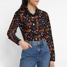Load image into Gallery viewer, Flower Garden Red Dachshund Women&#39;s Shirt-Apparel-Apparel,Dachshund,Dog Mom Gifts,Shirt-7