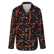 Load image into Gallery viewer, Flower Garden Red Dachshund Women&#39;s Shirt-Apparel-Apparel,Dachshund,Dog Mom Gifts,Shirt-9