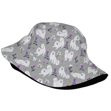 Load image into Gallery viewer, Flower Garden Samoyed Bucket Hat-Hats &amp; Caps-2
