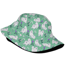 Load image into Gallery viewer, Flower Garden Samoyed Bucket Hat-Hats &amp; Caps-34