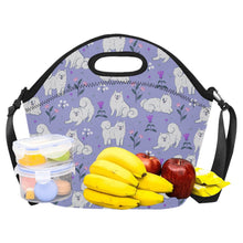 Load image into Gallery viewer, Flower Garden American Eskimo Dog Neoprene Lunch Bag-17
