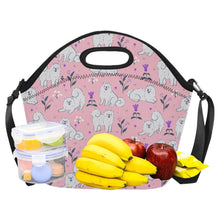 Load image into Gallery viewer, Flower Garden American Eskimo Dog Neoprene Lunch Bag-19
