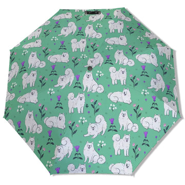 Flower Garden Samoyed Umbrella 4 360x