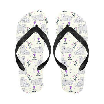 Flower Garden Samoyed Unisex Slippers 2 360x