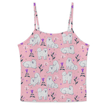 Load image into Gallery viewer, Flower Garden Samoyed Women's Cami and Shorts Pajama Set-13