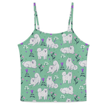 Load image into Gallery viewer, Flower Garden Samoyed Women's Cami and Shorts Pajama Set-17