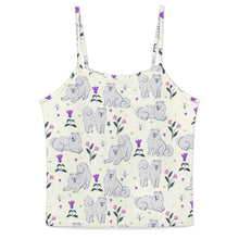 Load image into Gallery viewer, Flower Garden Samoyed Women's Cami and Shorts Pajama Set-9