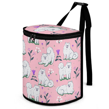 Flower Garden Samoyeds Multipurpose Car Storage Bag-5