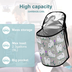 Flower Garden Samoyeds Multipurpose Car Storage Bag-11