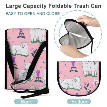 Flower Garden Samoyeds Multipurpose Car Storage Bag-9