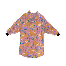 Load image into Gallery viewer, Flower Garden Shiba Inu Blanket Hoodie-10