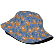 Load image into Gallery viewer, Flower Garden Shiba Inu Bucket Hat-Hats &amp; Caps-18