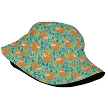 Load image into Gallery viewer, Flower Garden Shiba Inu Bucket Hat-Hats &amp; Caps-34
