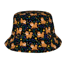 Load image into Gallery viewer, Flower Garden Shiba Inu Bucket Hat-Hats &amp; Caps-Black-One Size-41
