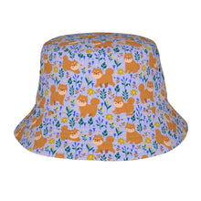 Load image into Gallery viewer, Flower Garden Shiba Inu Bucket Hat-Hats &amp; Caps-Lavender-One Size-25
