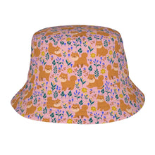 Load image into Gallery viewer, Flower Garden Shiba Inu Bucket Hat-Hats &amp; Caps-Pink-One Size-9