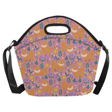 Load image into Gallery viewer, Flower Garden Shiba Inu Neoprene Lunch Bag-11