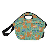 Load image into Gallery viewer, Flower Garden Shiba Inu Neoprene Lunch Bag-38