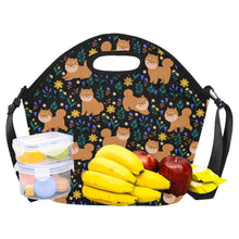 Load image into Gallery viewer, Flower Garden Shiba Inu Neoprene Lunch Bag-43