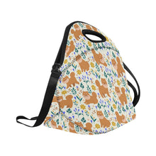 Load image into Gallery viewer, Flower Garden Shiba Inu Neoprene Lunch Bag-4